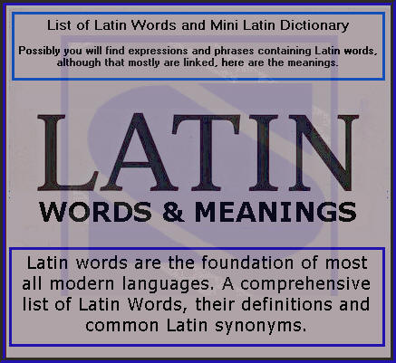 Latin Word For In 11