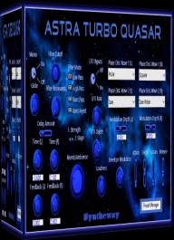 Astra Turbo Quasar is a dual phase distortion synthesizer that dynamically change the harmonic content of a carrier waveform by influence of another modulator waveform.. Available as plugin in VST and VST3 64 bit versions for Windows as well as in Audio Unit format for macOS Catalina...