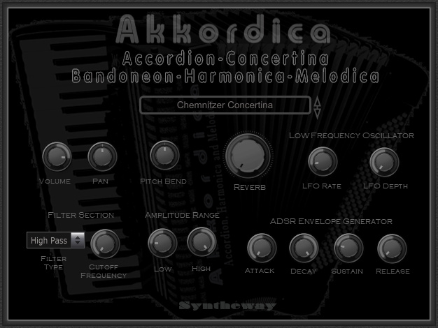 Return to the main page of Akkordica Virtual Accordion, Bandoneon, Concertina, Bayan, Melodeon, Harmonica and Melodica VST VST3 Audio Unit Plugins for Windows and Mac